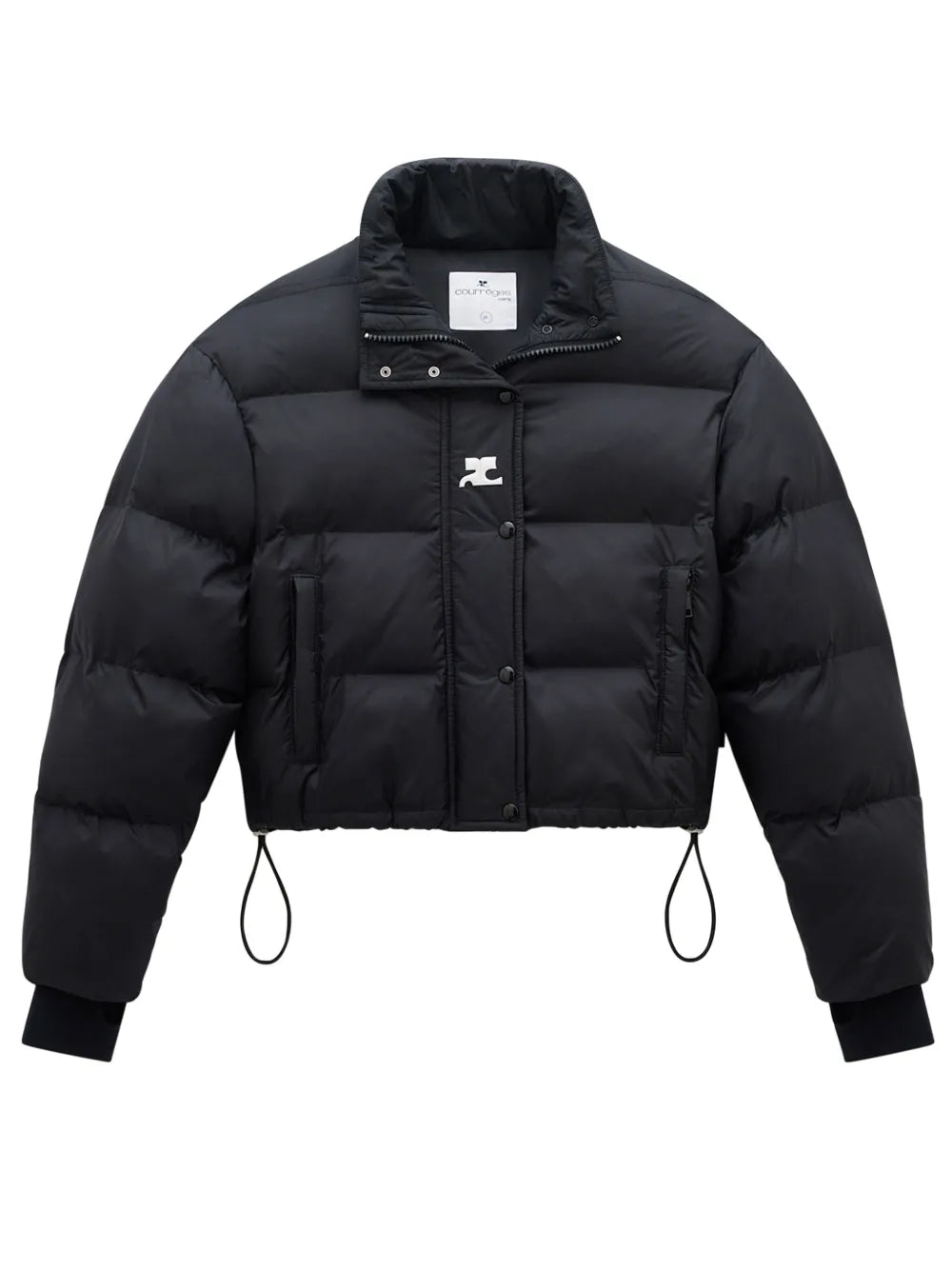 Logo-Print High-Neck Puffer Jacket