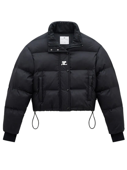 Logo-Print High-Neck Puffer Jacket