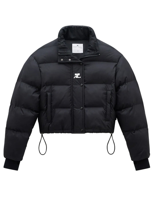 Logo-Print High-Neck Puffer Jacket