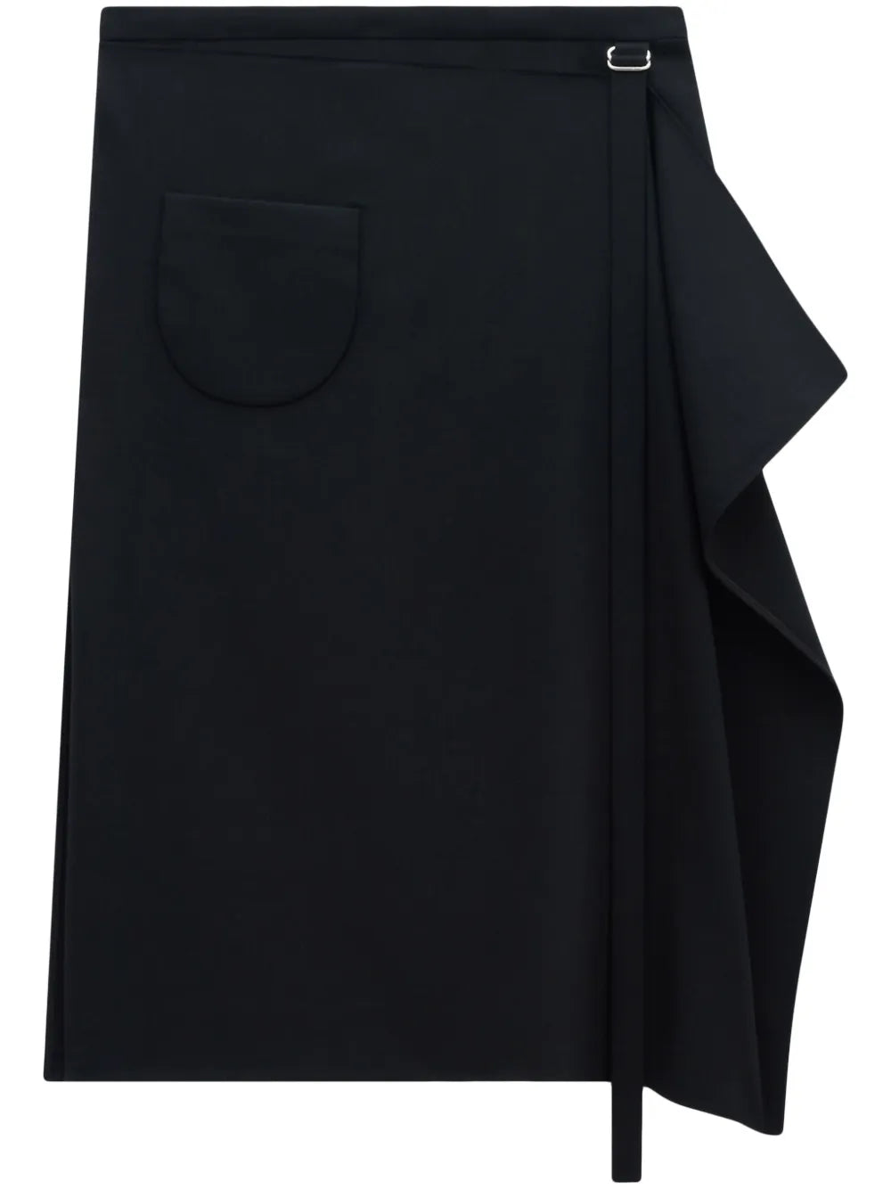 Tailored Folded Midi Skirt