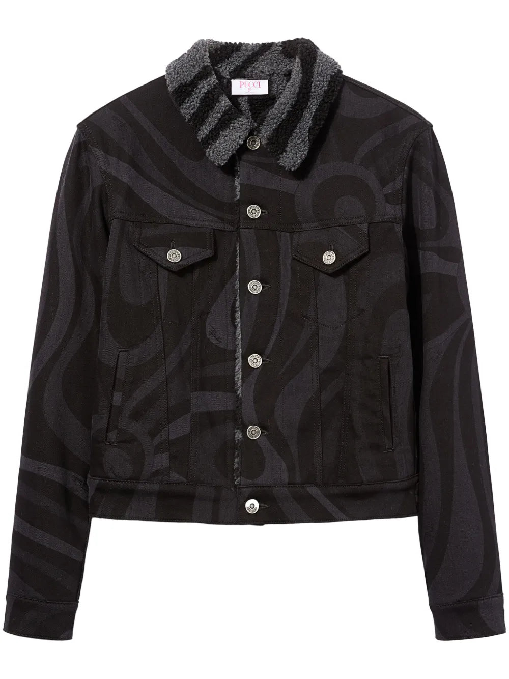 Marmo-Print Denim Jacket