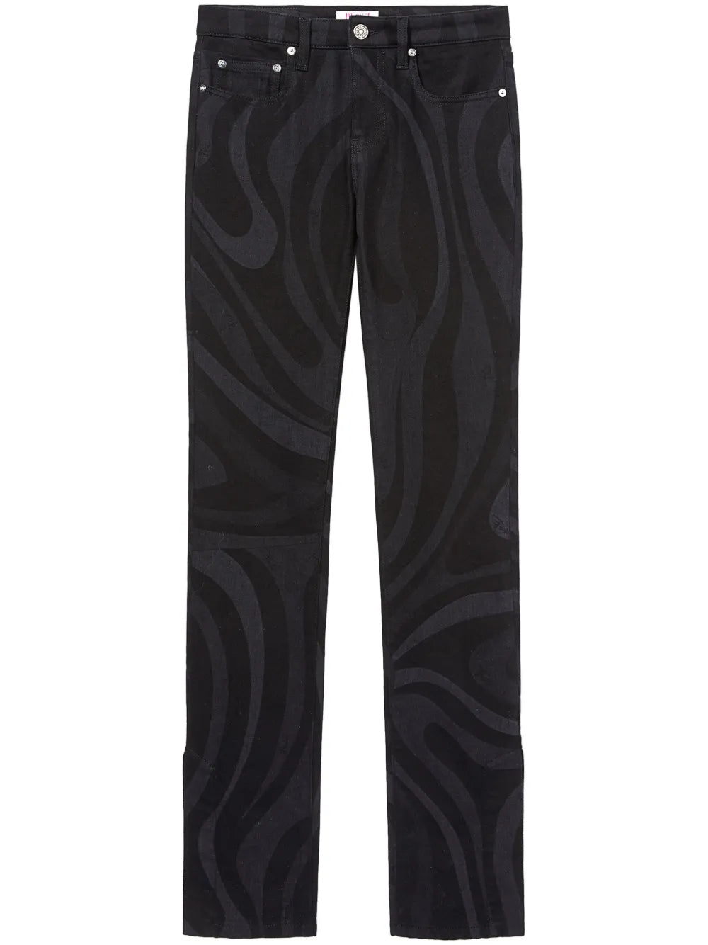 Marmo-Print Staight-Leg Trousers
