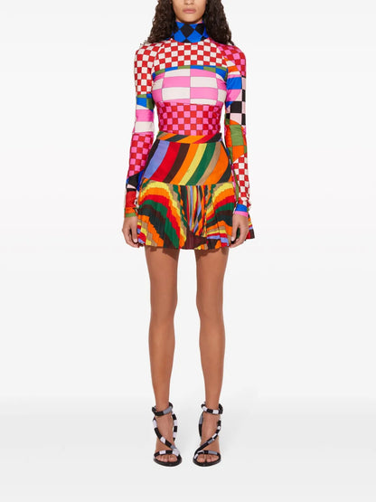 Giardino-Print Mini Dress