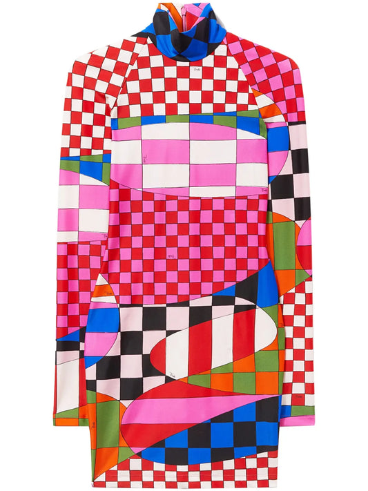 Giardino-Print Mini Dress