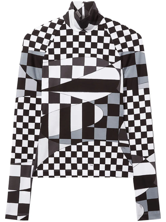 Giardino-Print Long-Sleeve Top