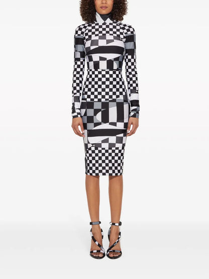Giardino-Print Long-Sleeve Top