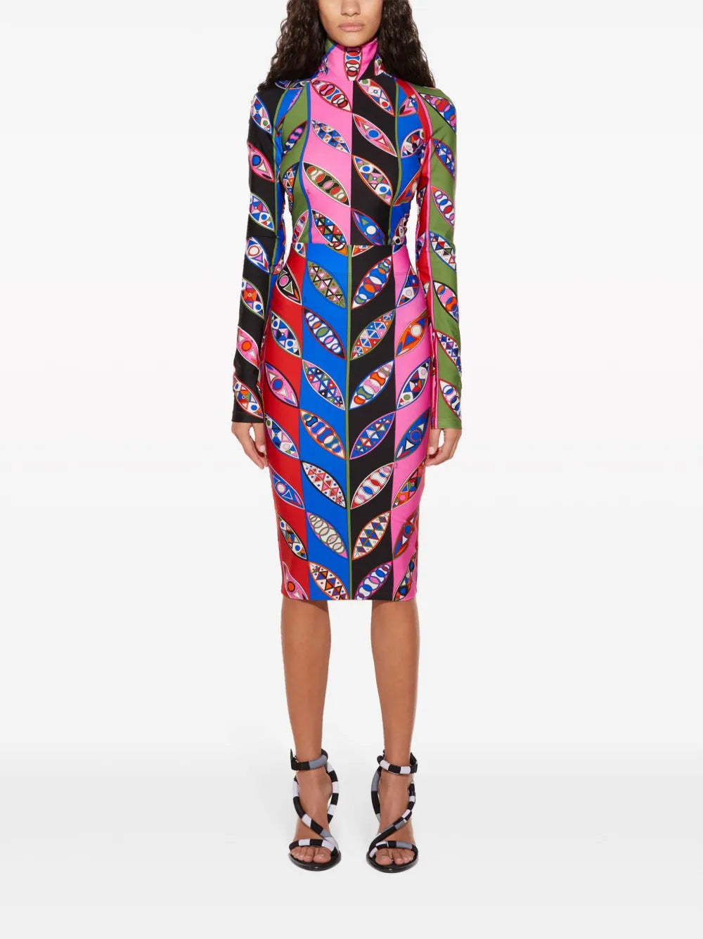 Girandole-Print High-Neck Top