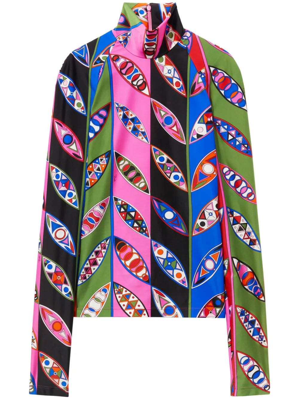 Girandole-Print High-Neck Top