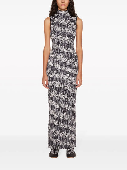 Fiori Di Loto-Jacquard Dress