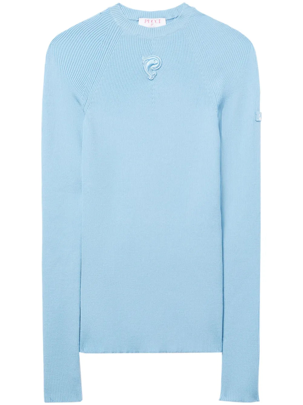 Logo-Embroidered Ribbed Knit Jumper