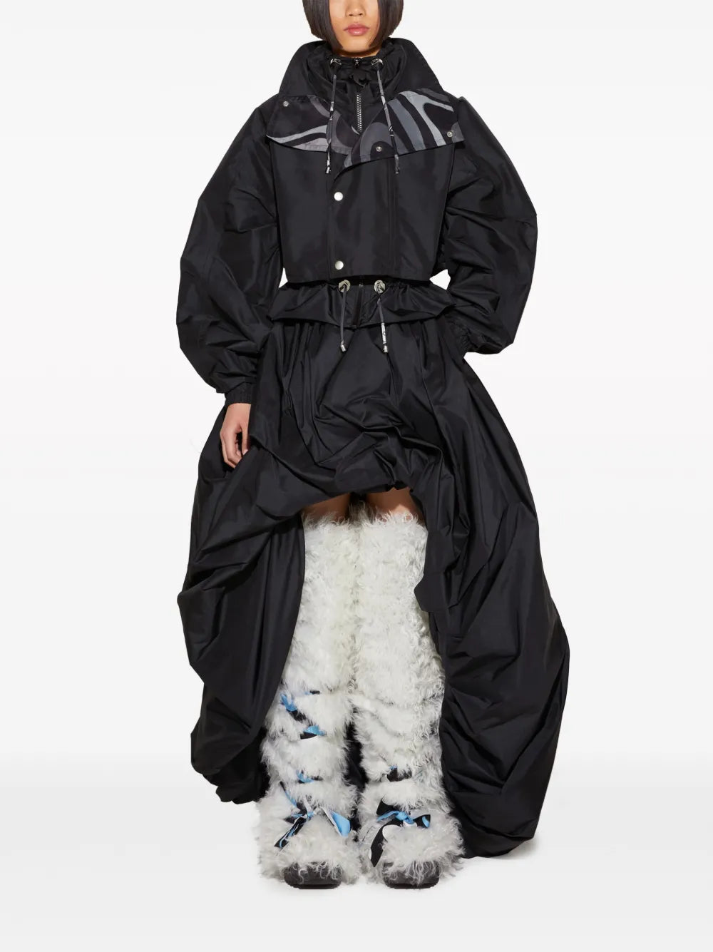 Marmo-Print Windbreaker Jacket