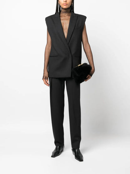 Semi-Sheer Long-Sleeve Top