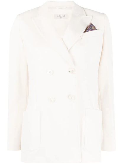 Double-Breasted Cotton Blazer