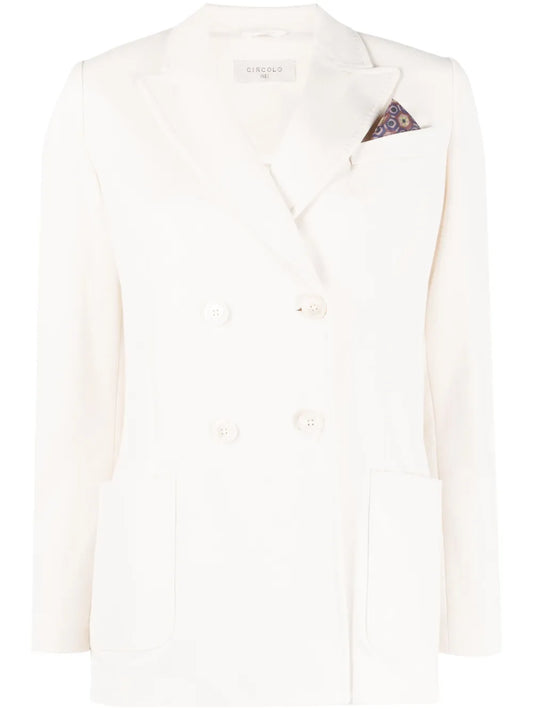 Double-Breasted Cotton Blazer