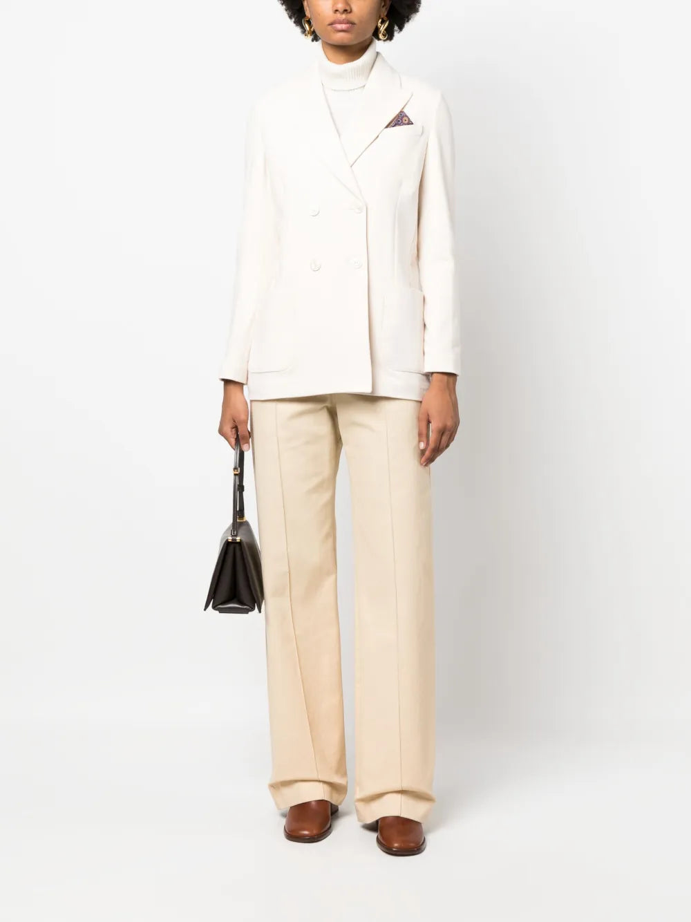 Double-Breasted Cotton Blazer