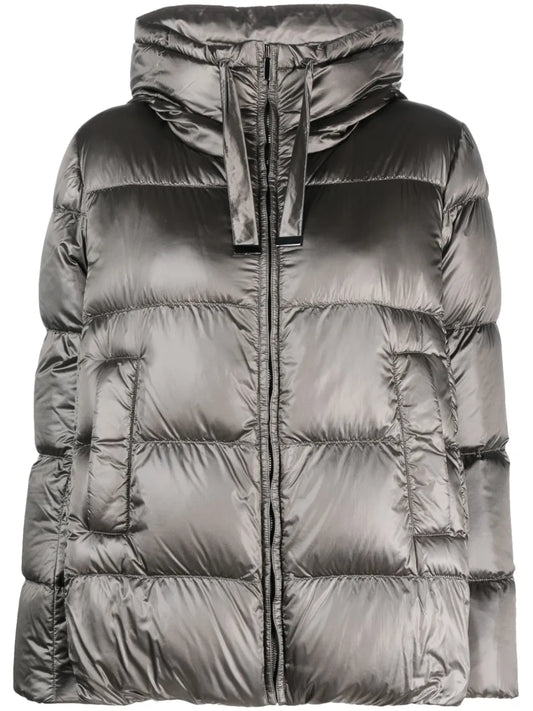 Stand-Up Collar Padded-Design Jacket