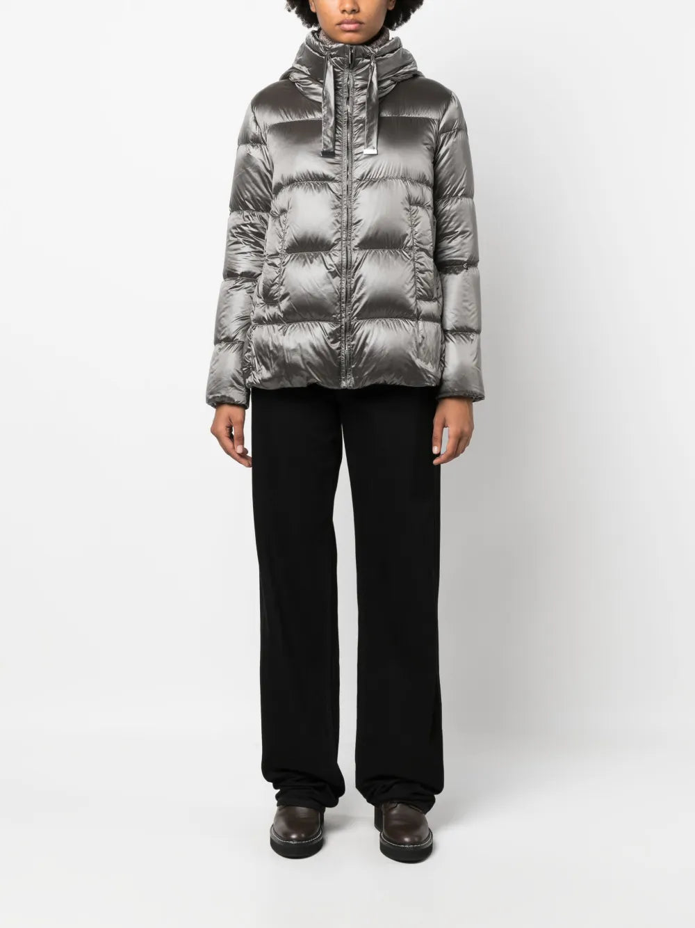 Stand-Up Collar Padded-Design Jacket