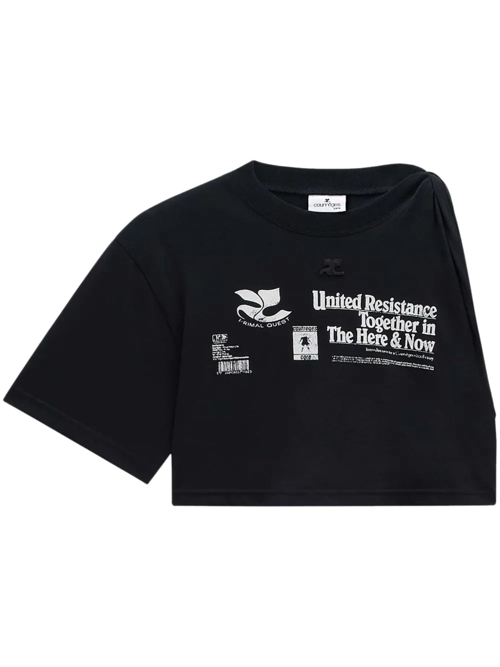 Asymmetric Twist Cropped T-Shirt