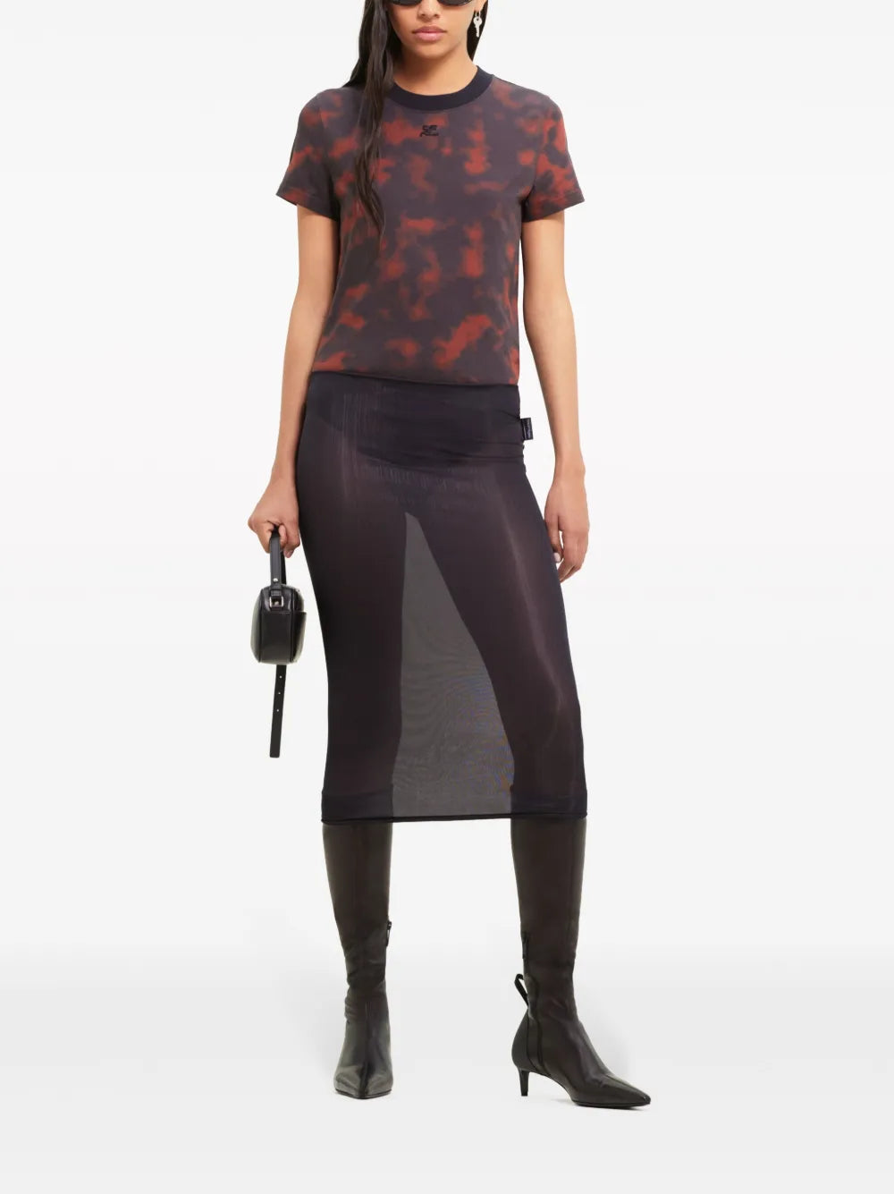 Tortoiseshell-Effect Cotton T-Shirt