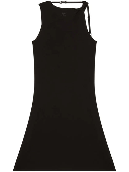 Strap-Detail Jersey Minidress