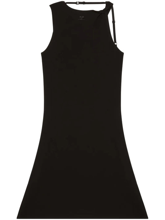 Strap-Detail Jersey Minidress