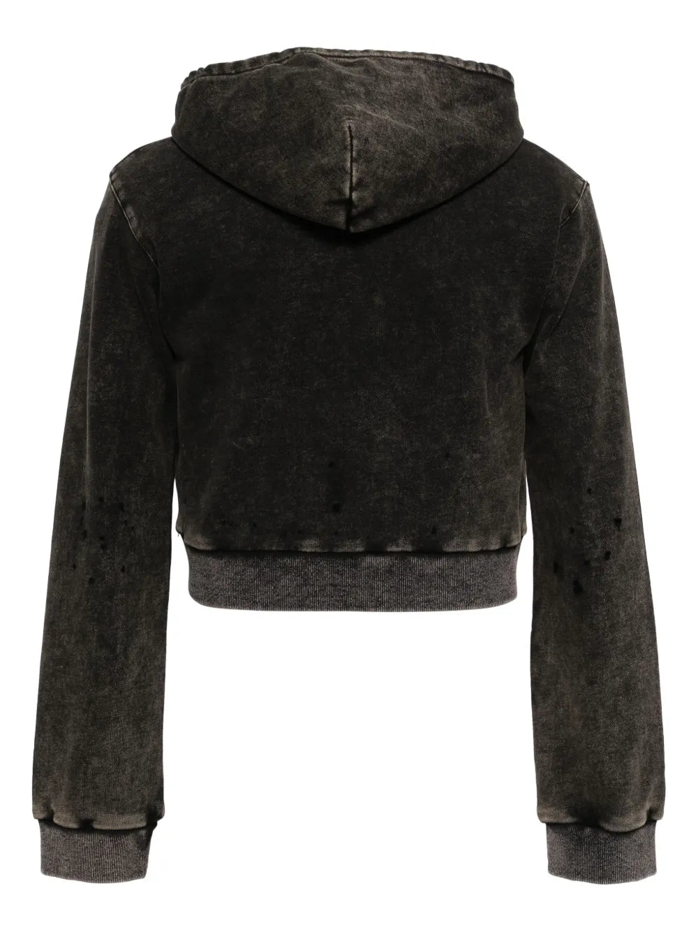 Nz Logo-Print Cropped Hoodie