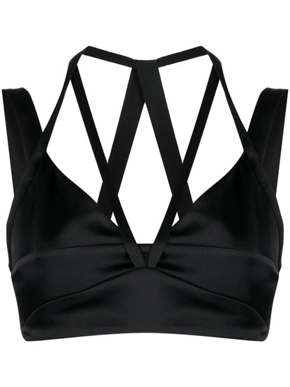 Strap-Detail Sleeveless Cropped Top