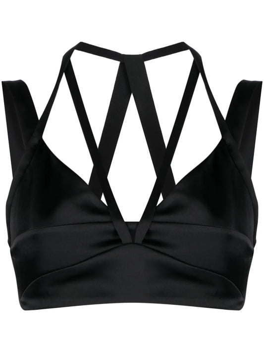 Strap-Detail Sleeveless Cropped Top