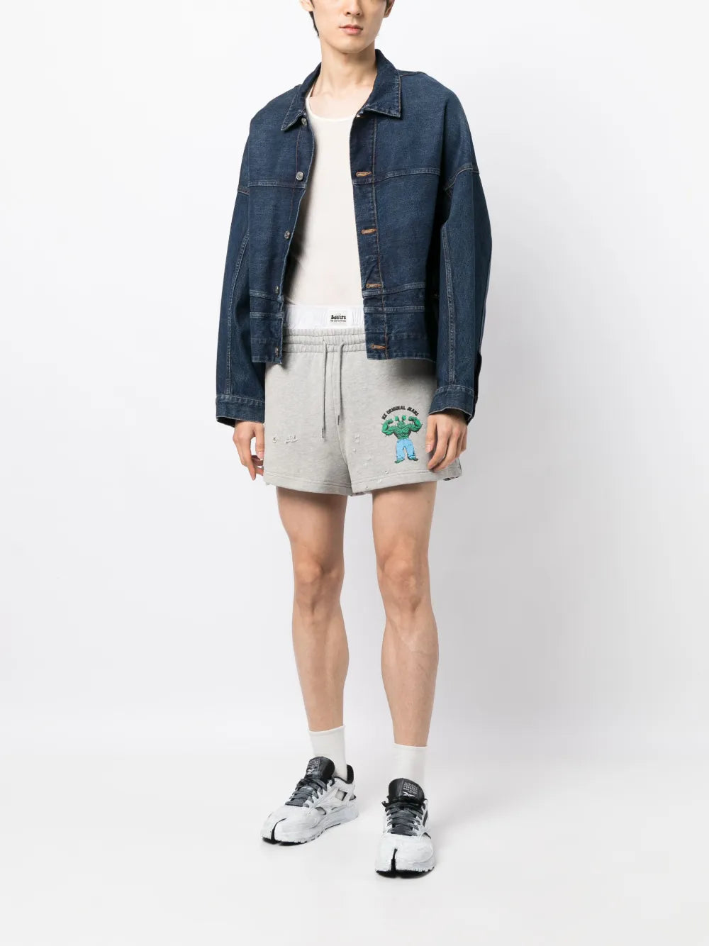 Drawstring Cotton Track Shorts
