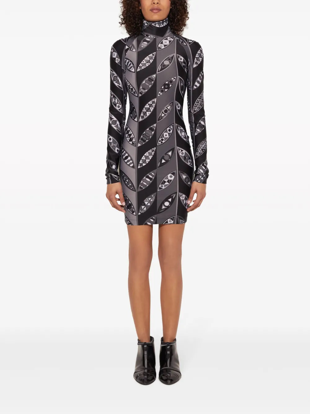 Abstract-Print Cropped Top