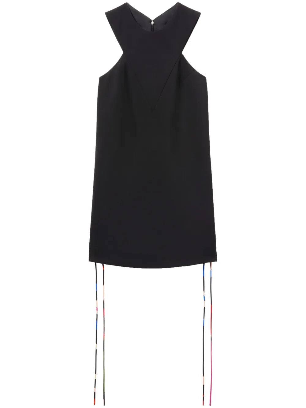 Lace-Up Crepe Minidress