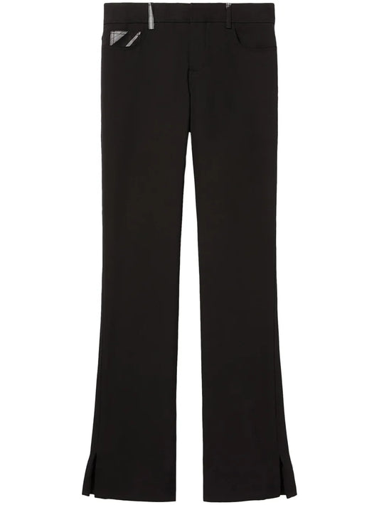 Marmo-Print Straight-Leg Trousers
