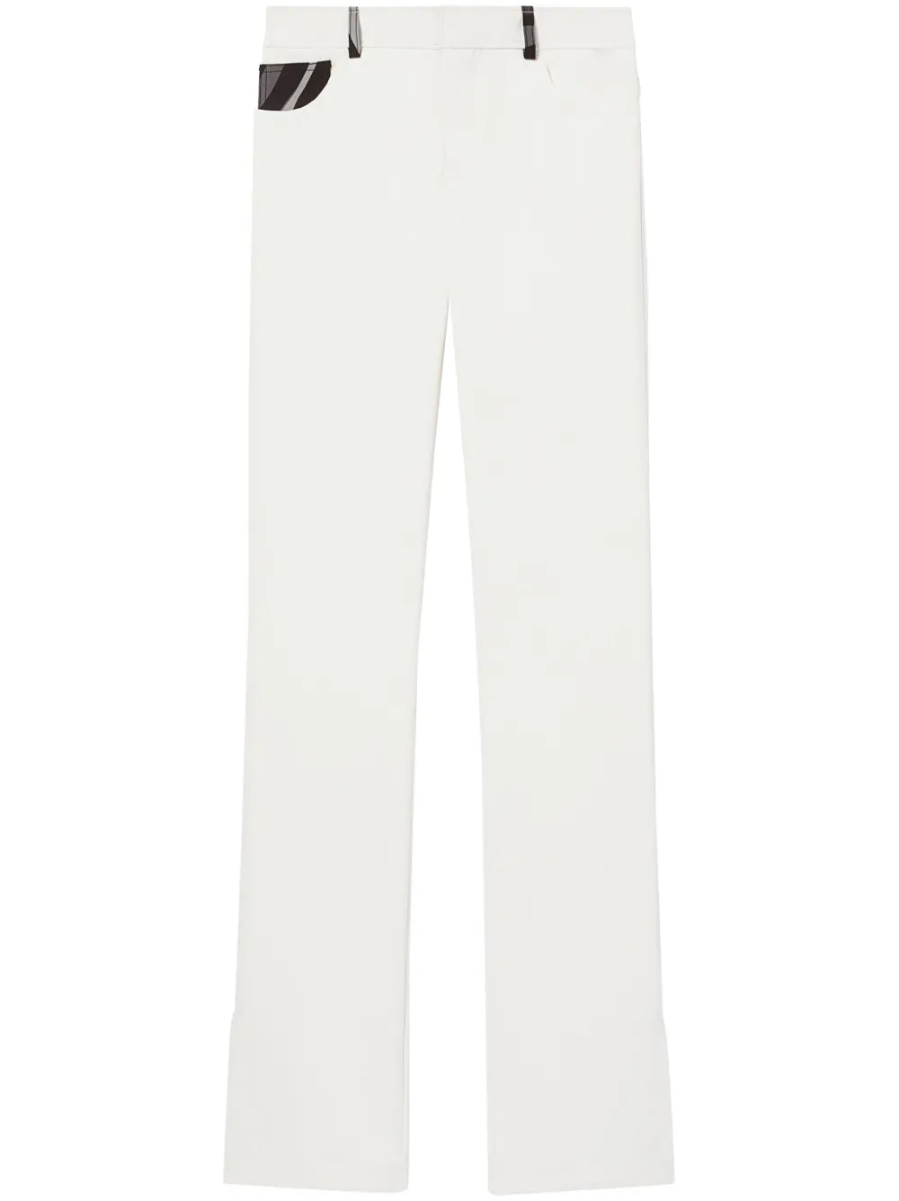 Marmo-Print Straight-Leg Trousers
