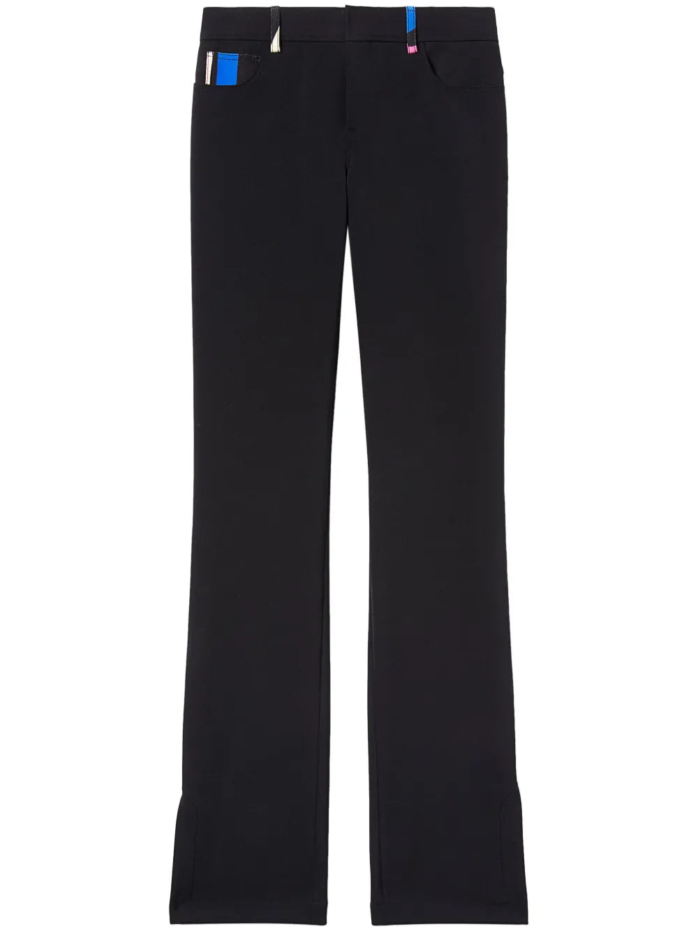 Marmo-Print Straight-Leg Trousers