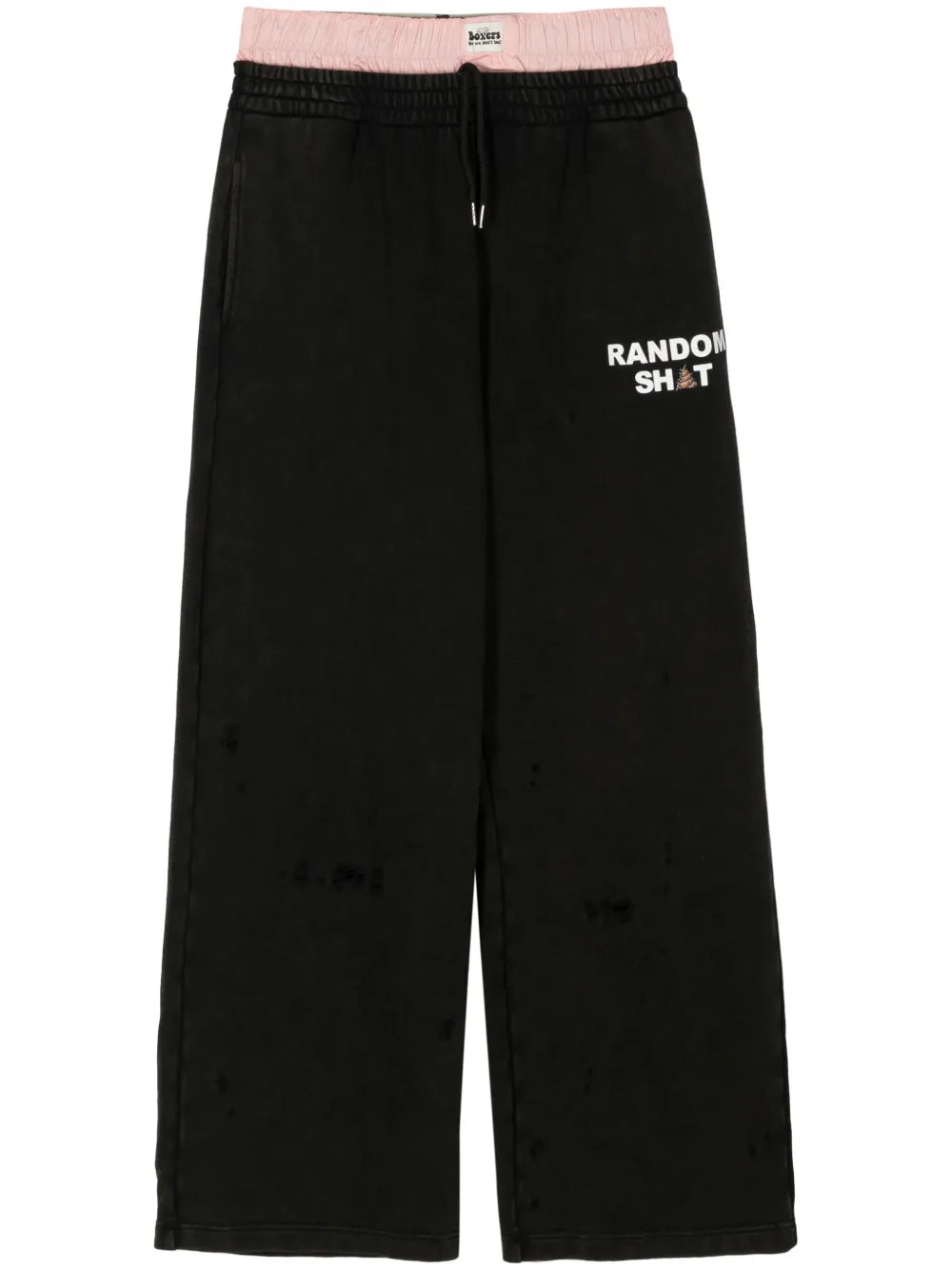 Layered Logo-Print Trousers