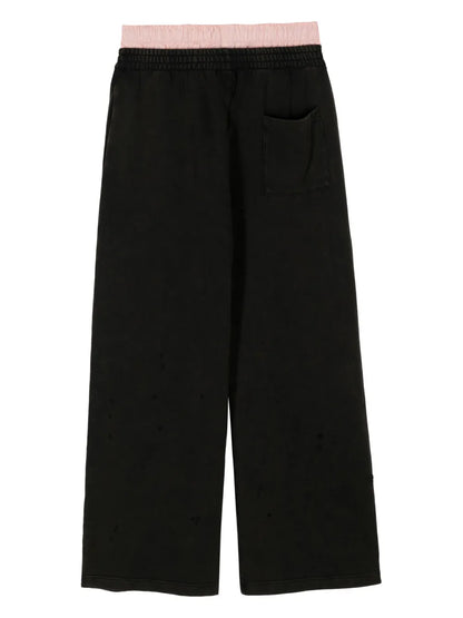 Layered Logo-Print Trousers