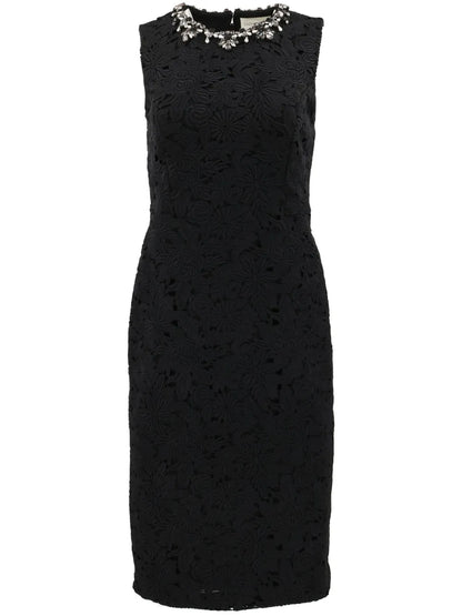 Anna Guipure-Lace Midi Dress