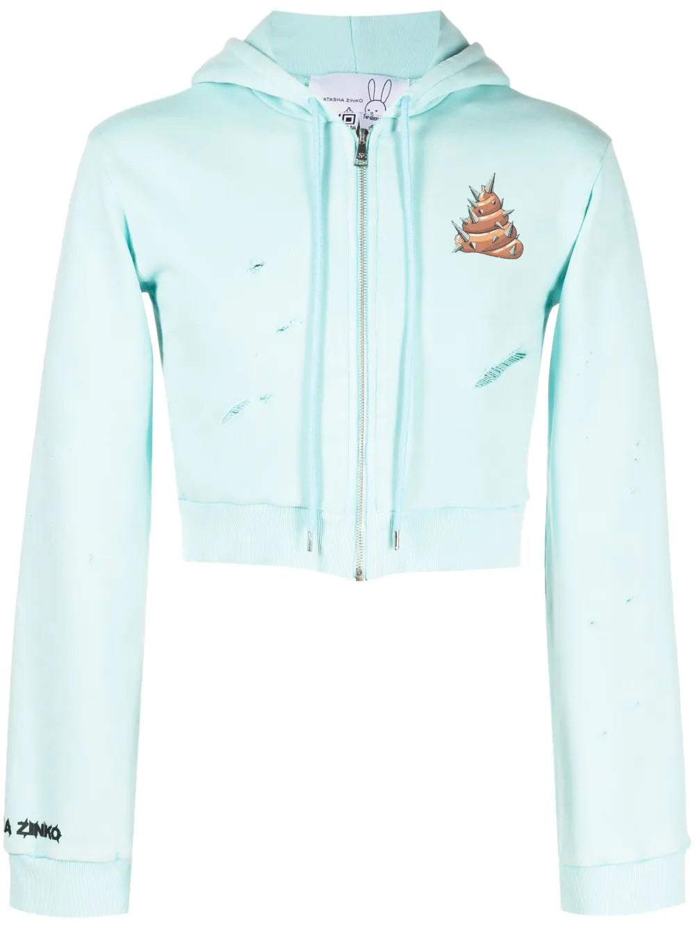 Zipped Cotton Hoodie