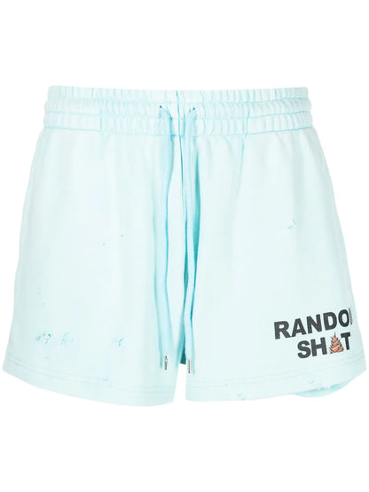 Drawstring Cotton Track Shorts