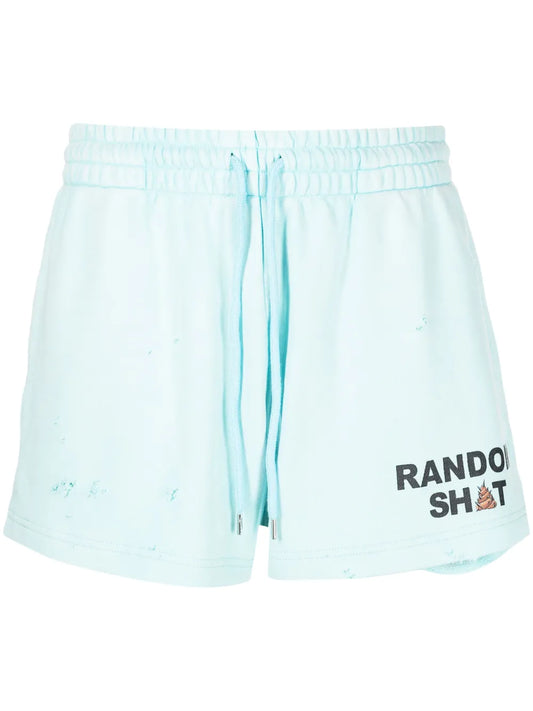 Drawstring Cotton Track Shorts