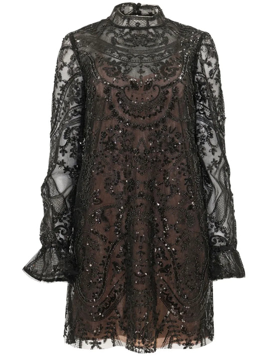 Sequin-Embellished Minidress