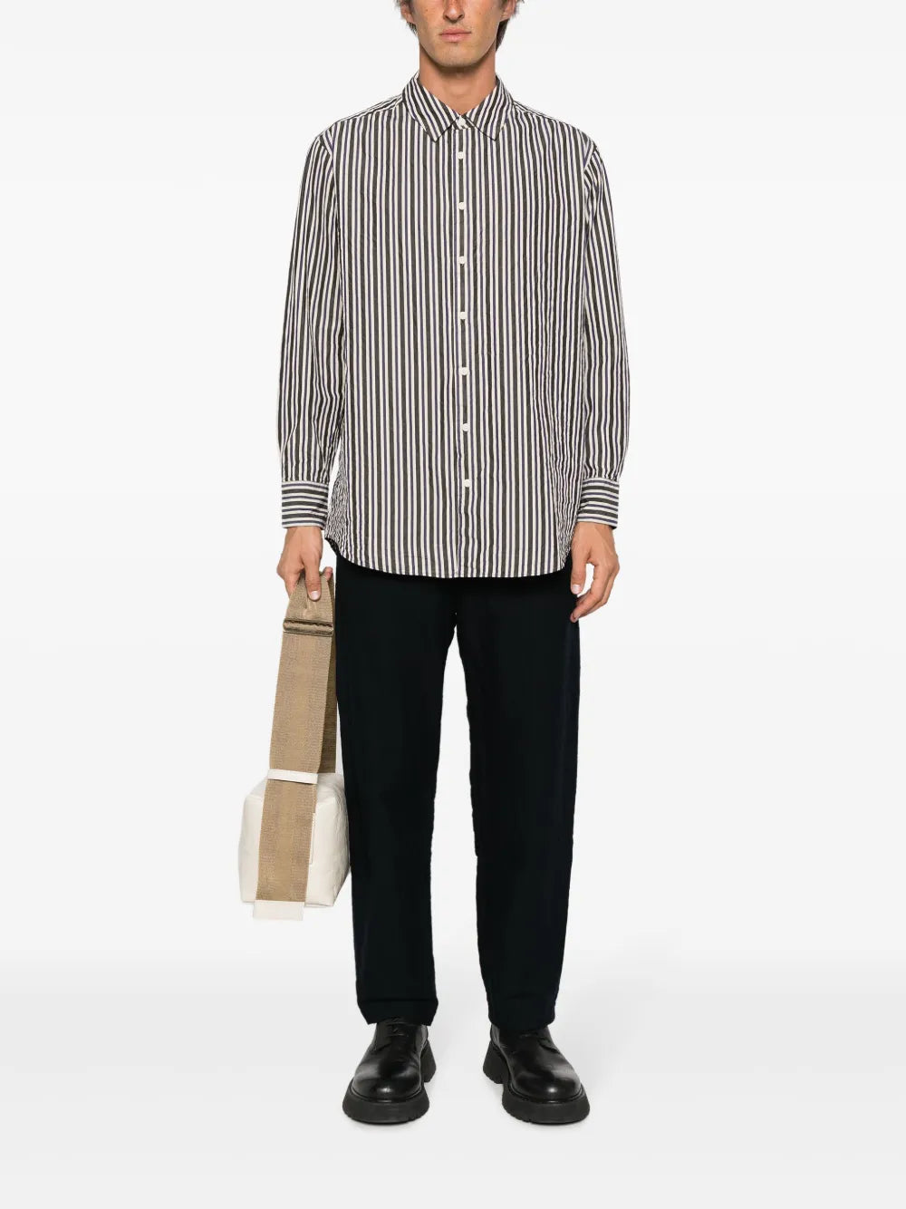 Slip-On Straight-Leg Trousers