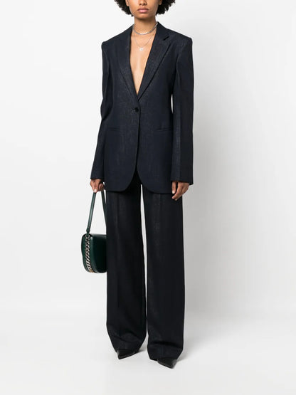 High-Waist Straight Trousers