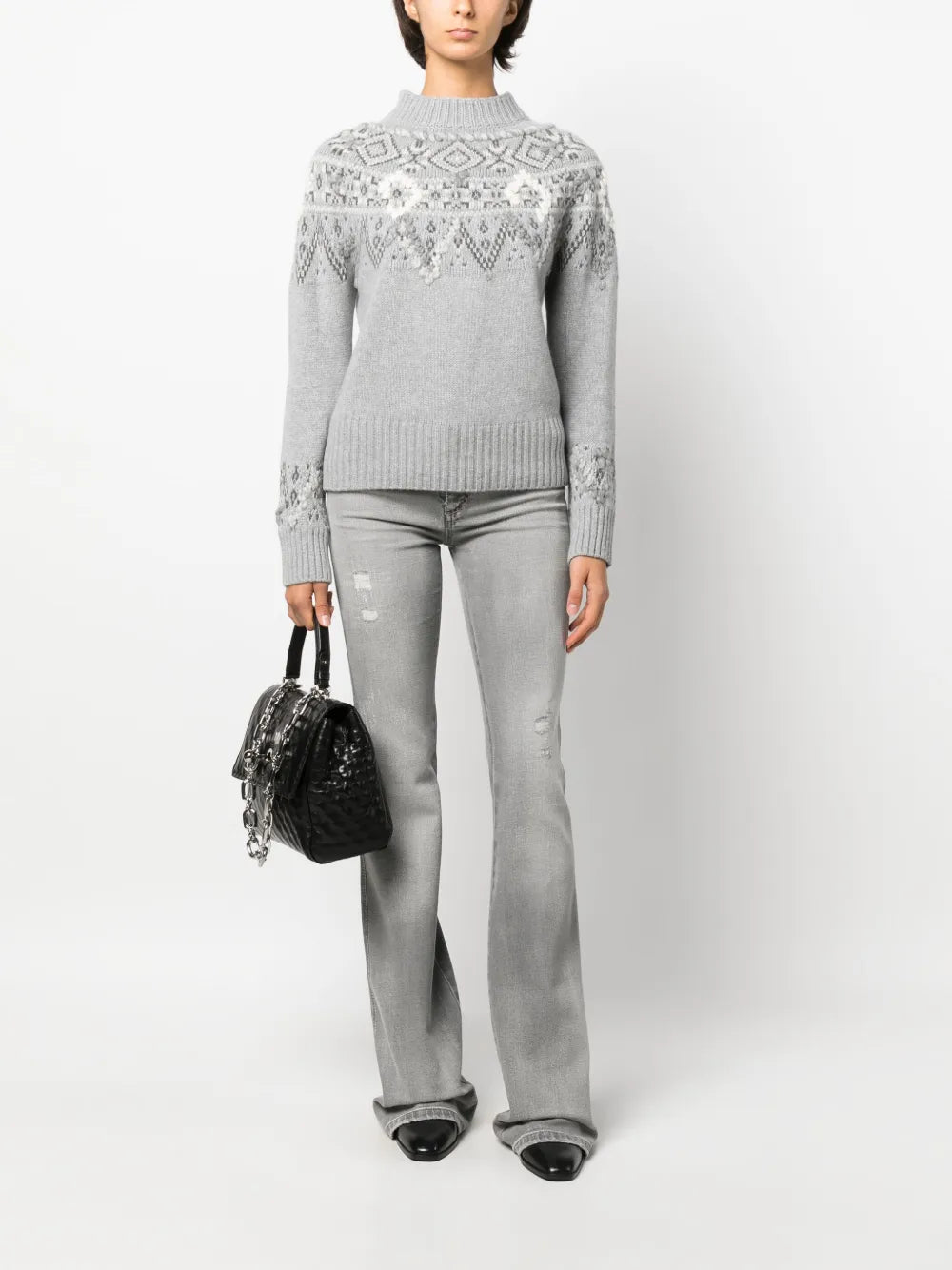 Mid-Rise Flared Jeans