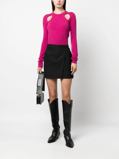 Velen Cut-Out Cashmere Top