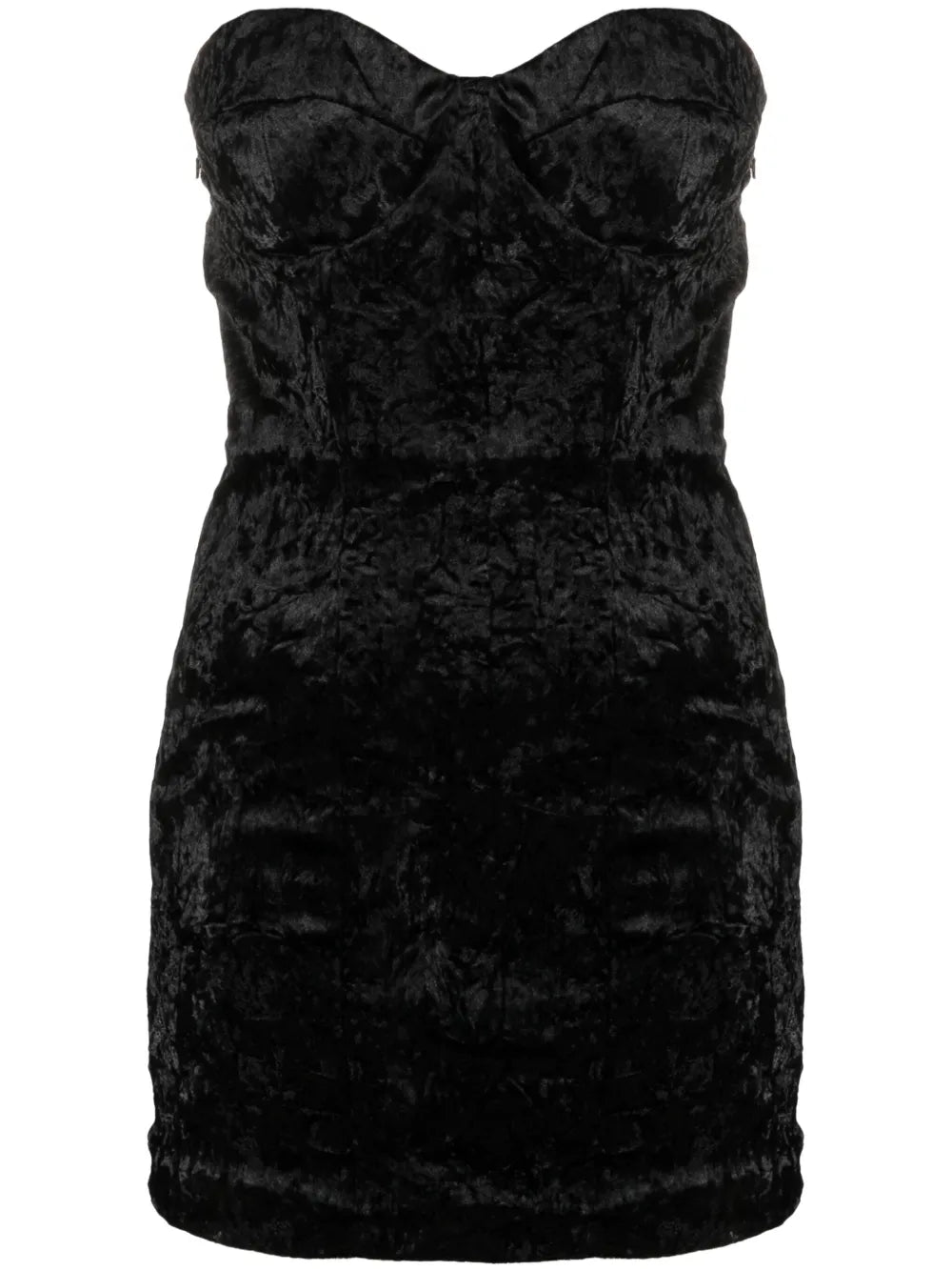 Strapless Velvet-Effect Minidress
