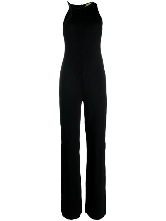 Casona Asymmetric Ribbed-Knit Jumpsuit