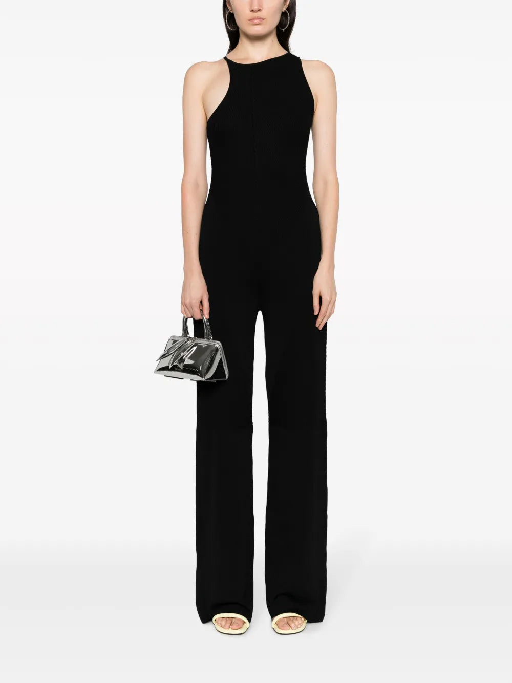 Casona Asymmetric Ribbed-Knit Jumpsuit