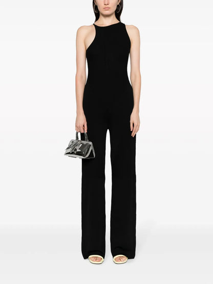 Casona Asymmetric Ribbed-Knit Jumpsuit