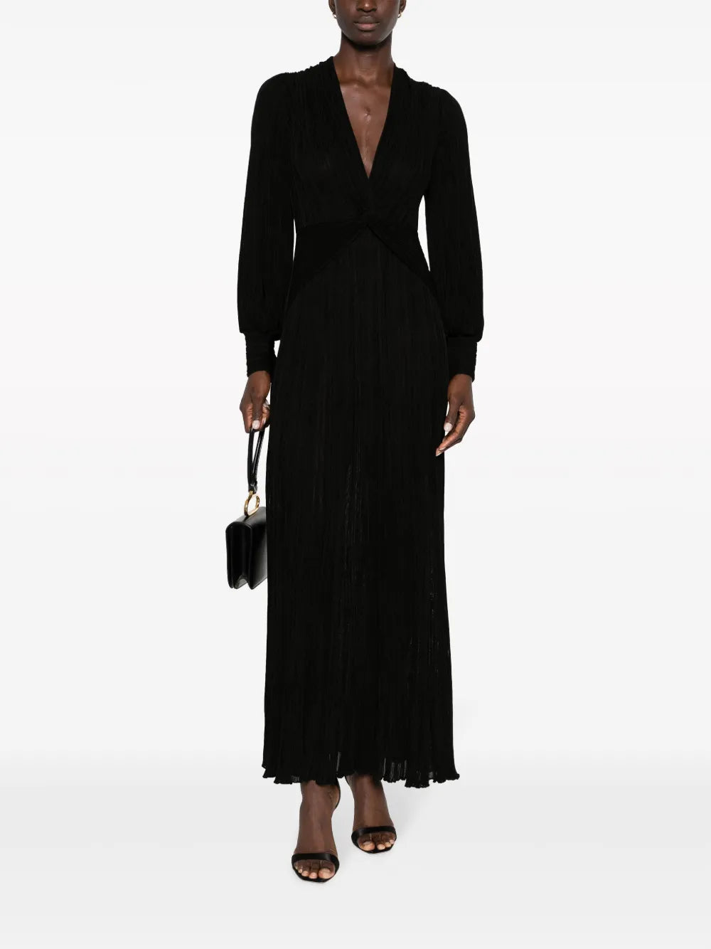 Noemi Pleated Wrap Dress